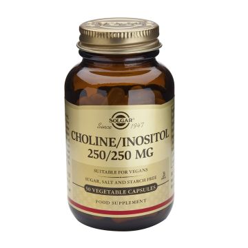 Solgar® Colina / Inositol 250 / 250 mg - 50 cápsulas vegetales