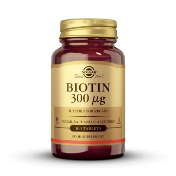 Solgar - Biotina 300 μg - 100 comprimidos