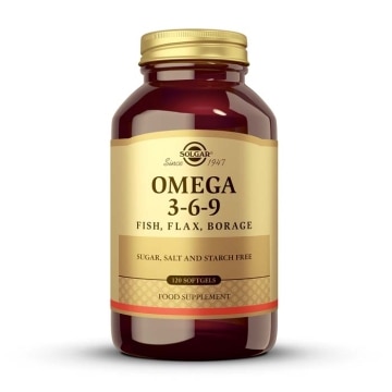 Solgar - Omega 3-6-9 aceites de pescado, lino y borraja - 120 cápsulas blandas