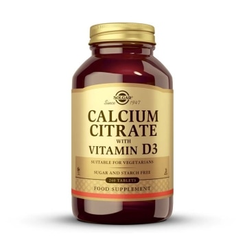 Solgar - Citrato de calcio con vitamina D3 - 240 comprimidos